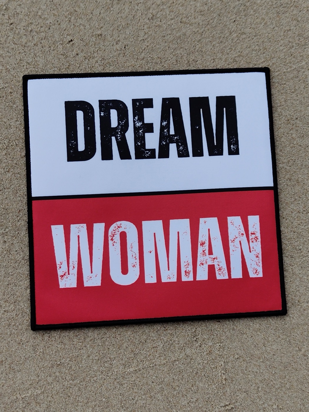 Real Dream Woman patch, photographed flat